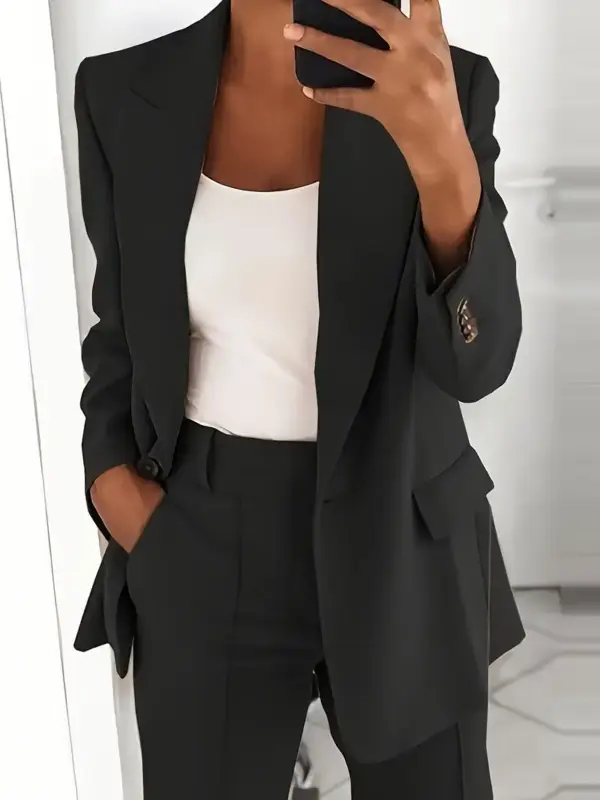 Lapel slim cardigan blazer