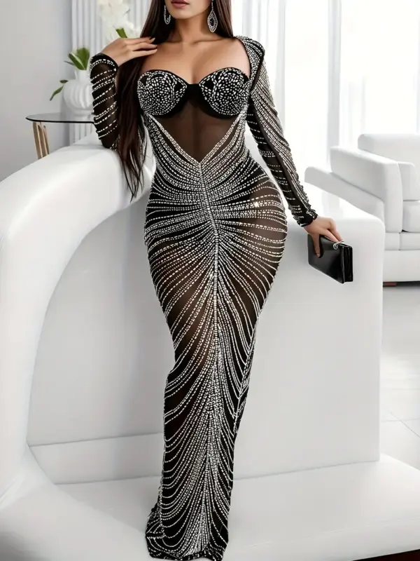 Elegant solid diamond dress