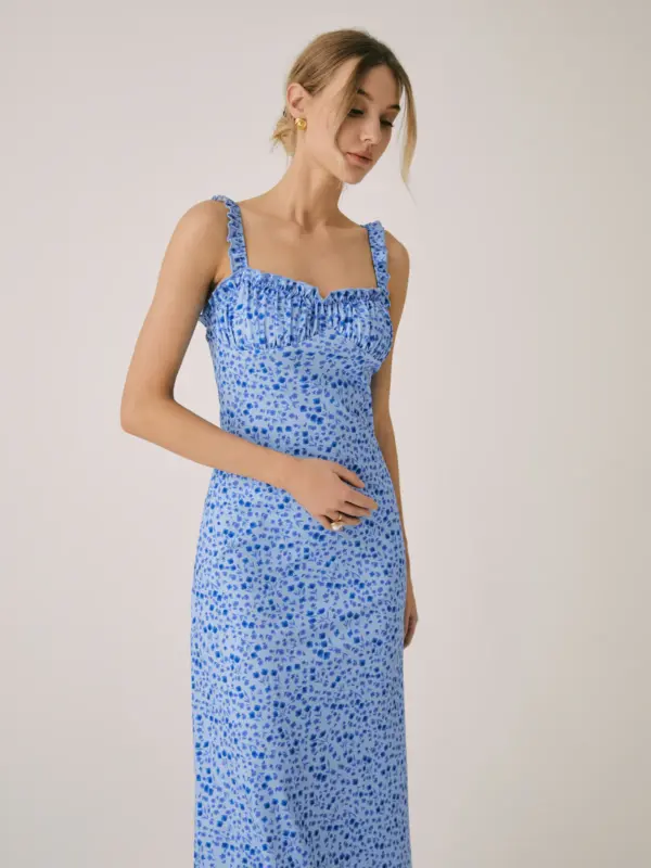 Cami Floral Bohemian Vacation Midi Dress - Image 2