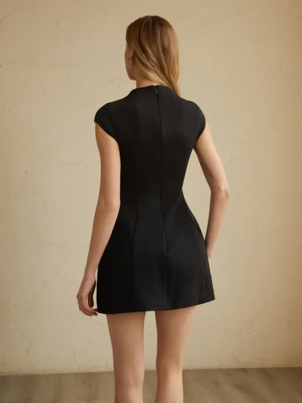 Elegant A-line Mini Dress - Image 2